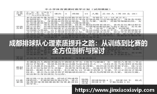 成都排球队心理素质提升之路：从训练到比赛的全方位剖析与探讨